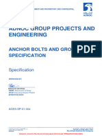 Anchor Bolts and Grouting Specification