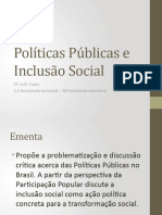 Políticas Públicas e Inclusão Social - Datas