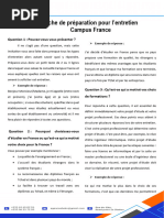 Fiche Préparation Entretien Campus France