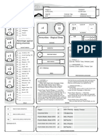 Job Character Sheet