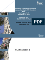 MBA Regulatory Compliance Conference Renaissance Washington DC Downtown Hotel Washington, D.C. September 25, 2011 Workshop 2: Quick Guide To Tila