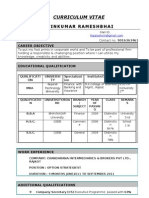 Curriculum Vitae: Rajai Ashvinkumar Rameshbhai