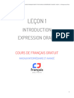 Cours Gratuit Lecon 1 EO