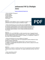 Computer Fundamental MCQ (Multiple Choice Questions)