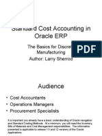 Standard Costing Oracle Apps