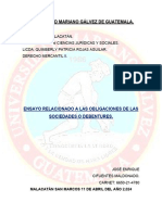 Ensayo de Las Obligaciones de Las Sociedades o Debenytures de Enrique Cifuentes.