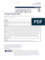 Kidney Function and Dementia Risk in Community-Dwelling Older Adults: The Shanghai Aging Study