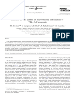 Influence of TiB2 Content On Microstructure and Hardness of TiB2-B4C Composite