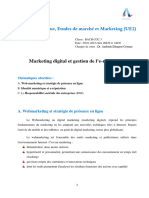 Marketing Digital Et Gestion de L'e-Réputation