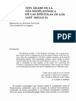 Ijwán: Recepción Árabe Cosmología Neoplatónica Través Al-Safa' (Siglo