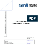 Constructivisme Connaissances Et Savoirs - PHJ - articleLux-Formaté (PB02) - Version Finale Aout 2006