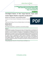 Limnological Features of Ikere Gorge Reservoir, Iseyin South-Western Nigeria: Plankton Composition and Abundance