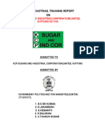 An Industriail Training Report ON: KCP Sugars and Industries Corporationlimited, VUYYURU-521165