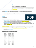 100 Ejemplos de Verbos Irregulares en Español