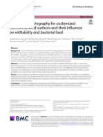 Two-Photon Lithography For Customized Microstructured Surfaces and Their Influence On Wettability and Bacterial Load