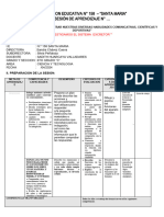 SESION DE APRENDIZAJE SITEMA EXCRETOR - Doc LISTOOO