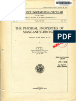 Physical Properties of Manganese-Bronze (15 October 1922)