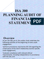 ISA300 Audit Planning