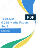 Edexcel Set 3 Higher Papers - Question Numbers Link To Topic List