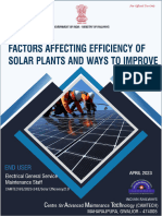 Revised Booklet On Factors Affecting Efficiency of Solar Plants and Ways To Improve