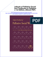 Oxford Textbook of Palliative Social Work Oxford Textbooks in Palliative Medicine 1St Edition PDF Full Chapter PDF