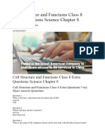 Cell Structure and Functions Class 8 Extra Questions Science Chapter 8