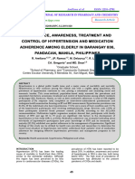 Prevalence, Awareness, Treatment and Control of Hypertension and Medication Adherence Among Elderly in Barangay 836, Pandacan, Manila, Philippines