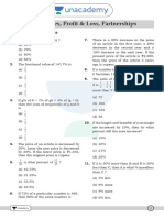 Percentages, Profit & Loss, Partnerships