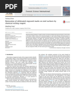 Restoration of Obliterated Engraved Marks On Steel Surfaces by Chemical Etching Reagent