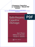 Radio Frequency Capacitive Discharges 1St Edition Version Full Chapter PDF