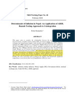 NRB Working Paper-NRB-WP-48-Determinants of Inflation in Nepal An Application of ARDL Bounds Testing Approach To Cointegrationl-Rohan Byanjankar-New