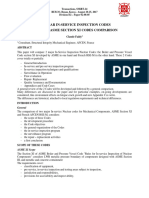 In-Service Inspection Codes Rsem and Asme Section Xi Codes Comparison