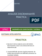 s4 - PPT - Analisis Discriminante - Practica - Sistemas Inteligentes