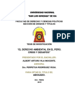 El Derecho Ambiental en El Peru Crisis y Desafios