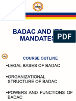 MODULE 3 - Session 2. The BADAC and Its Mandate