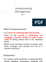 Entrepreneurial Management