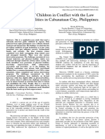 Assessment of Children in Conflict With The Law Institutional Facilities in Cabanatuan City, Philippines