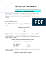 Assembly Language Fundamentals