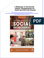 Human Behavior in The Social Environment Perspectives On Development and The Life Course Full Chapter PDF