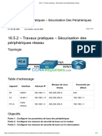 16.5.2 - Travaux Pratiques - Sécurisation Des Périphériques Réseau