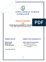 Project Report On Gym Management