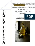 Aceite Vegetal, Informe