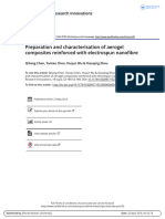 Preparation and Characterisation of Aerogel Composites Reinforced With Electrospun Nanofibre