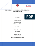 The Impact of Environmental Law On Environment