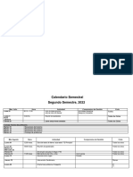 Calendario 2er SEM 2022