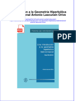 Introducción A La Geometría Hiperbólica Bidimensional Antonio Lascurain Orive