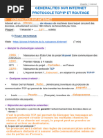 2nde6-Ch1 - Activité 1-Généralité-Protocoe TCP - IP Et Routage-Correction