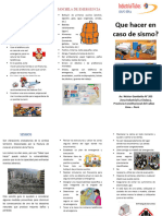 Triptico para Simulacro de Sismo