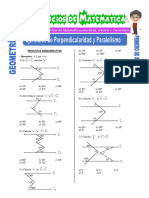 Ejercicios de Perpendicularidad y Paralelismo para Primero de Secundaria