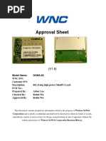 Wistron NeWeb Corporation CDMA-82 Approval Sheet